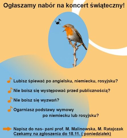 Ogłaszamy nabór na koncert świąteczny!